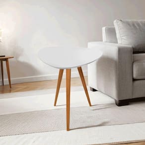 Mesa Lateral Pe Palito Orgânico Libano 50x60 Branco