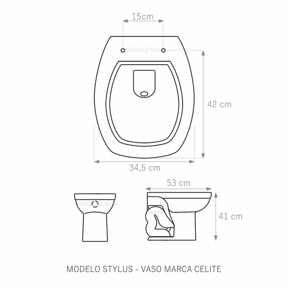 Tampa Vaso Stylus Caramelo Claro Tampa Vaso Celite Mdf