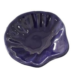 Bowl Mini Concha Azul Cobalto  9x9,5x9,5cm Arte Tepo