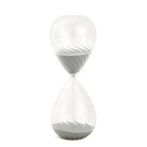 Ampulheta Decorativa em Vidro Areia Cinza 60 Minutos 25cm 18309 Mart
