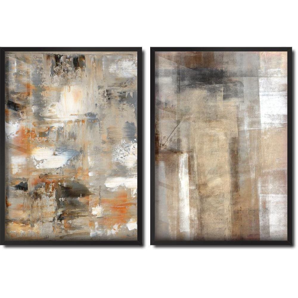 Quadros Decorativos Moldura Jogo Abstrato Palha