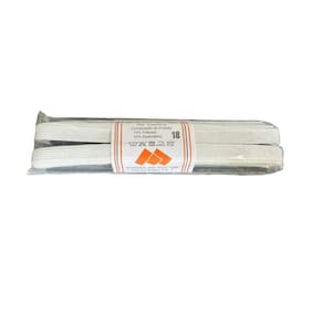 Elástico Chato N18- De 1Cm Branco Kit 10 Rolos De 10 Metros
