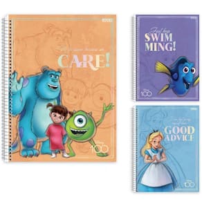 Caderno Universitario 1M Cd 80F Disney 100 São Domingos