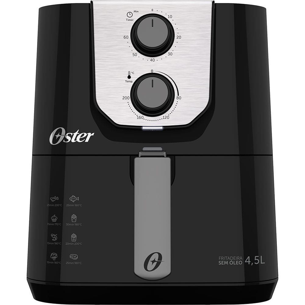Fritadeira Elétrica Sem Óleo Oster Black Perform 4,5L OFRT510 127V