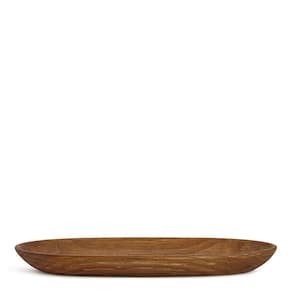 Centro de Mesa Decorativo Oval em Madeira 50cm 18579 Mart