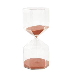Ampulheta Decorativa em Vidro Areia Salmão 30 Minutos 19cm 18319 Mart