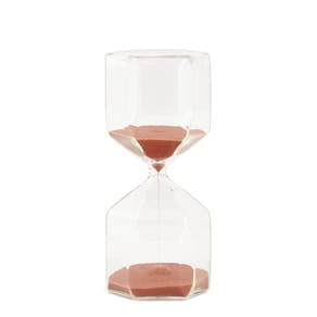 Ampulheta Decorativa em Vidro Areia Salmão 16cm 15 Minutos 18320 Mart