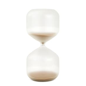 Ampulheta Decorativa em Vidro Fosco Areia Marrom 30 Minutos 18cm 18334 Mart