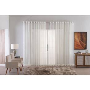 Cortina Voal Liso Delicate Quarto Sala Transparente 600X250