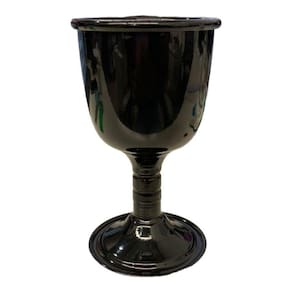 Cálice Para Ritual Em Alumínio Pintado De Preto 14Cm 200 Ml