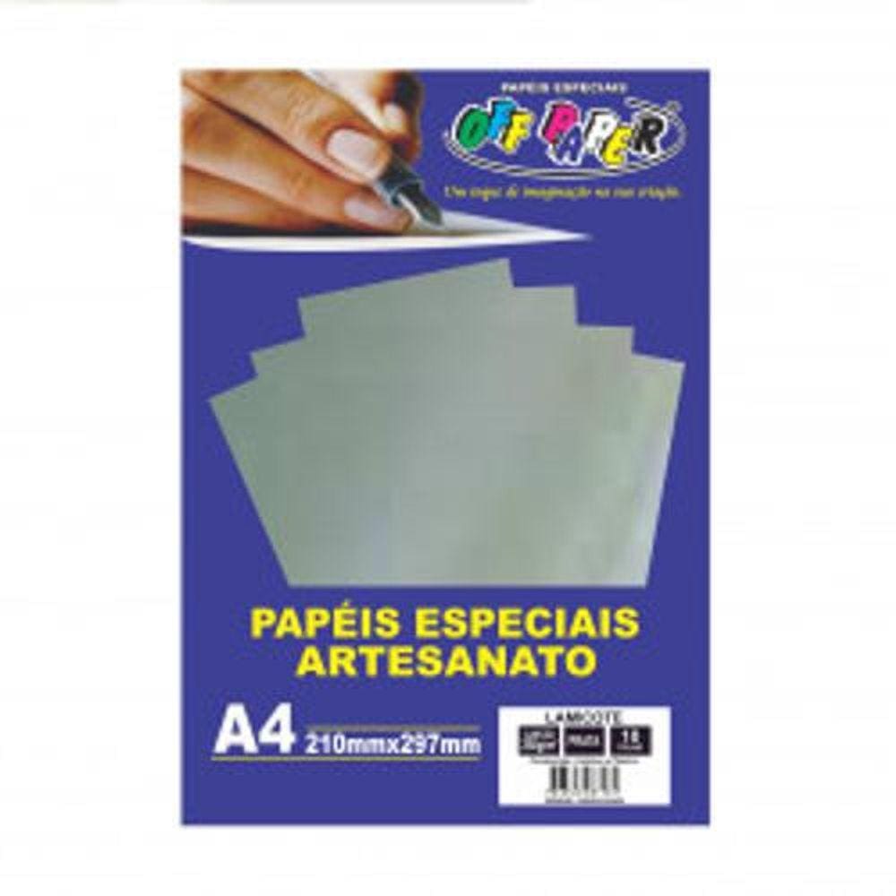 Papel Lamicote Prata A4 250G C/10Fls