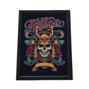 Quadro Com Moldura Tattoo Caveira