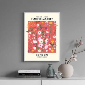 Quadro Poster Flower Market - Londres 33X24Cm