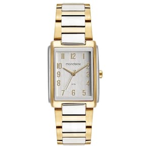 Relógio Mondaine Fem. 32520LPMVBE3, Prata/Dourado, 27x29mm