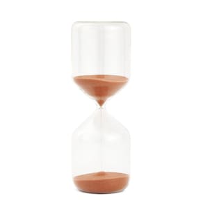 Ampulheta Decorativa em Vidro Areia Salmão 20cm 30 Minutos 18322 Mart