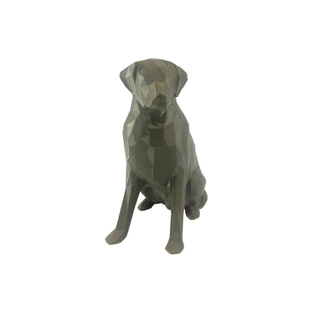 Labrador Sentado Low Poly Cachorro Pet Decoração 3D