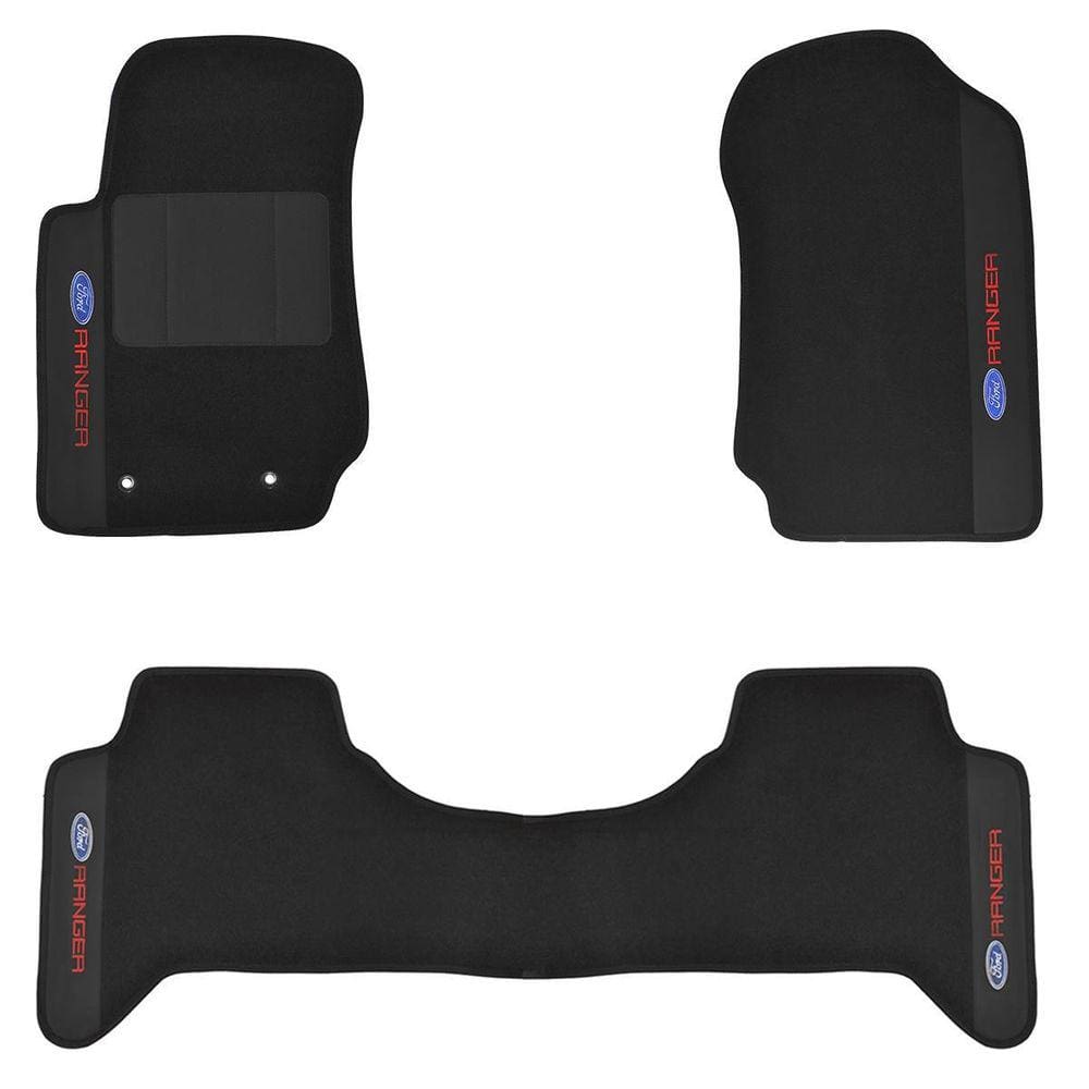 Tapete Carpete Preto  Hitto 8Mm Ranger