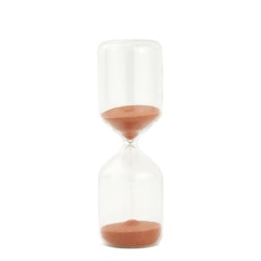 Ampulheta Decorativa em Vidro Areia Salmão 16cm 15 Minutos 18323 Mart