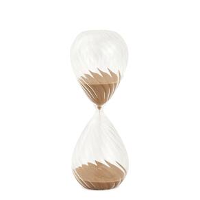 Ampulheta Decorativa em Vidro Areia Marrom 30 Minutos 22cm 18307 Mart