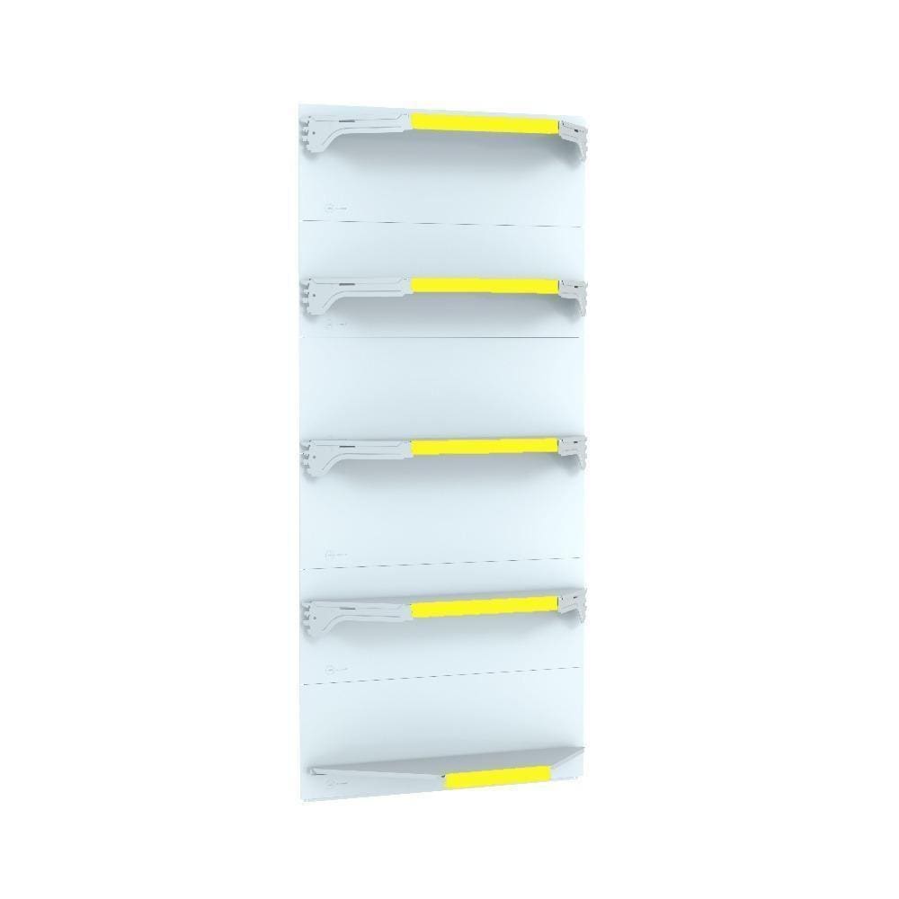 Kit 5 Bandejas Para Gondola Canto 170 Fit 40/60 Branco Pe Am
