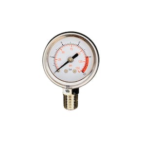 Manômetro Inox Medição Pressão Água Com Glicerina 0 A 10 Bar