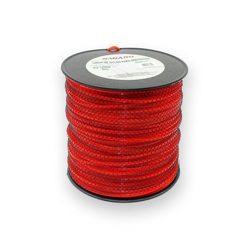 Bobina de fio de nylon quadrado 3,0 mm 2kg para roçadeira