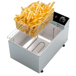 Fritadeira Elétrica 1 Cuba 5 Litros 110V de Inox Saro