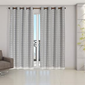Cortina Blackout Com Voil 2,80M X 2,30M Pvc Sala Quarto Bege