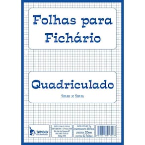 Bloco Para Fichario Quadriculado Branco 5X5Mm 50F. com05