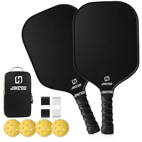 Conjunto de 2 Raquetes de Pickleball Jikego Fibra de Carbono