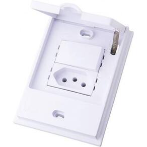 Cj Interruptor Simples + Tomada 10A - Blux B.L`Acqua Branco