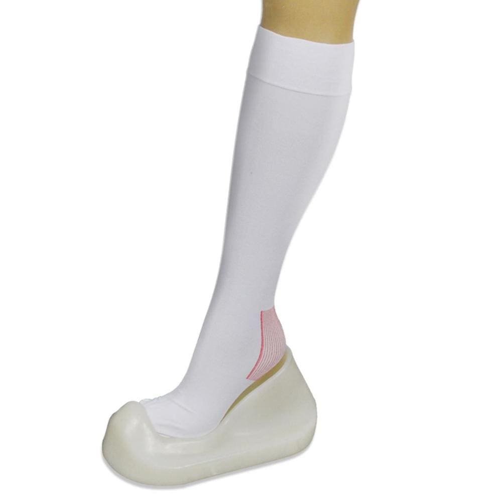 Meia de Compressão Cirúrgica 3/4 Antitrombo 18mmHg Branca Varimed