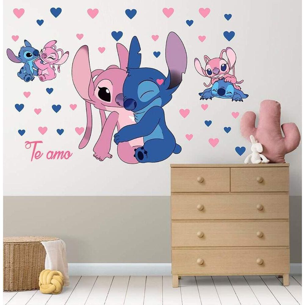 Adesivo De Parede Stitch E Angel