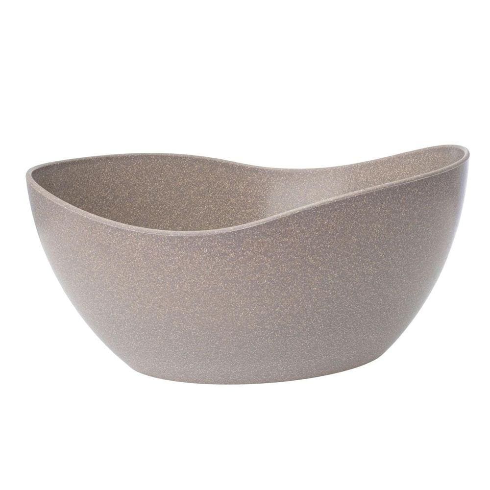 Tigela Saladeira Bowl Oval 1,9Lt Cinza Petra