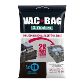 Vac Bag Conjunto 4 Sacos A Vácuo Para Armazenamento Organizador Grande 4 Trip Bag Ordene Cristal