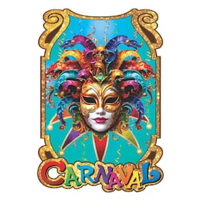 Painel de Festa Carnaval Arlequim Colorido - 50x70cm