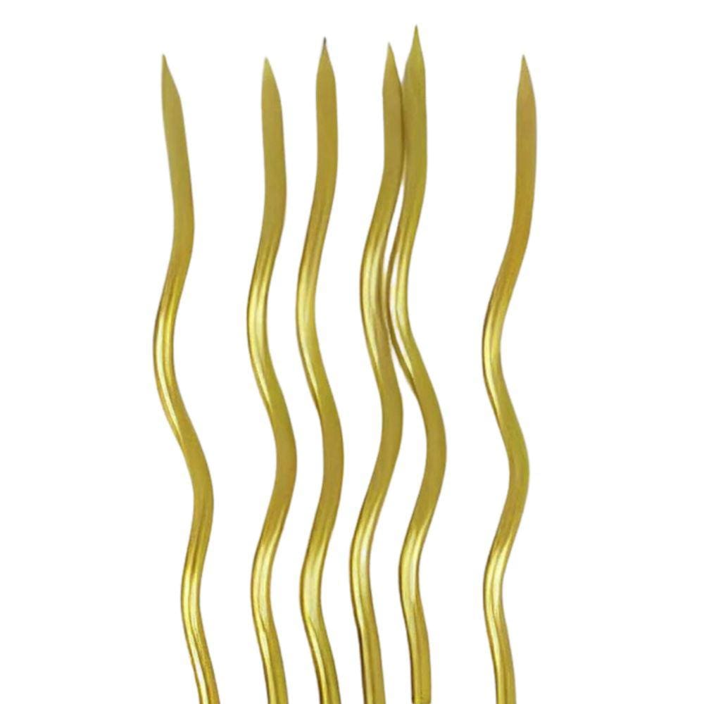 Vela de Aniversário Metalizada Espiral - Dourado