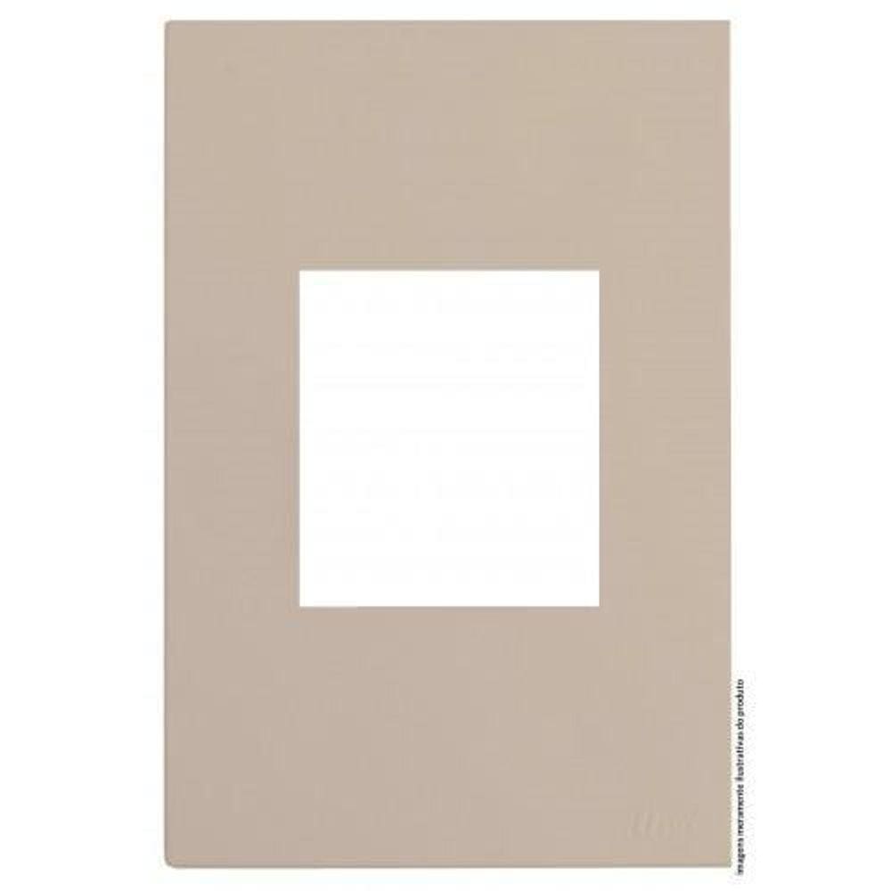 Placa Para 2 Mod. Juntos Com Suporte 4X2 - Recta Areia Satin