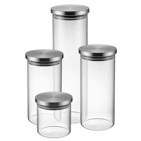 Conj. Potes de Vidro Electrolux C/ Tampa INOX - 4 - 41042357