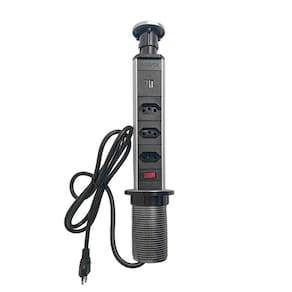 Torre Multiplug3 Tomada e USB de Embutir Bancada Retrátil