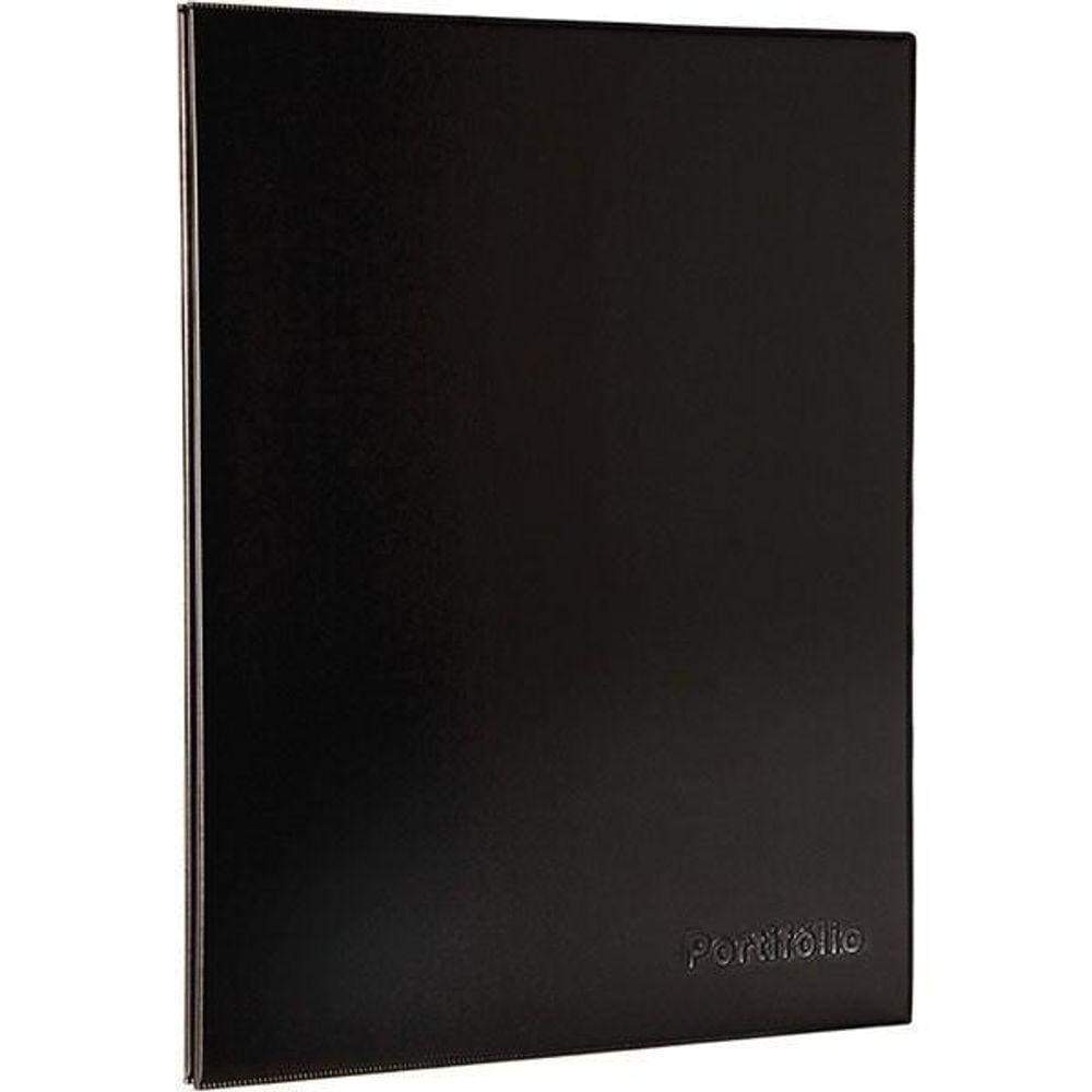 Pasta Catalogo A3 10 Envelope Médios Portfólio Preta