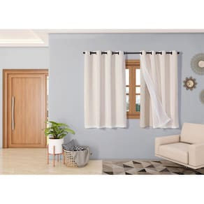 Cortina Classic 2,20 X 1,40 Sala Quarto Janela Cozinha Cáqui
