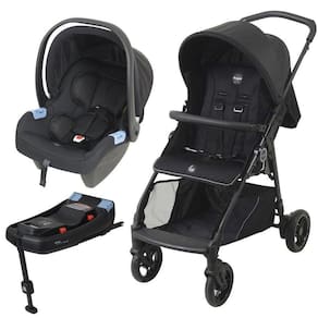 Carrinho De Bebê Lui Grafite Com Bebê Conforto Base Isofix