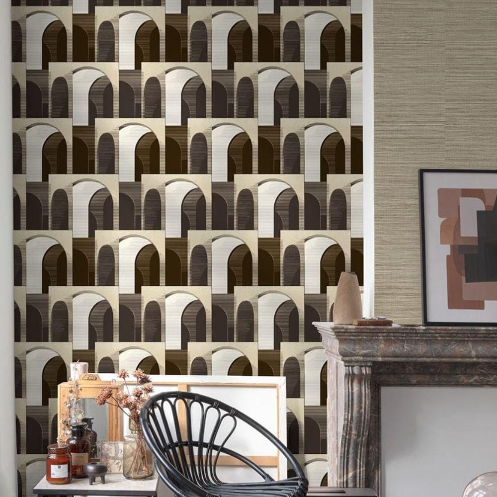 Papel De Parede Ciara Folhagem Preto A63201