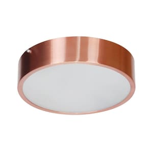 Plafon Redondo Aluminío Para 4 Lâmp Led 36Cm C9153 Cobre