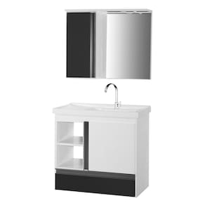 Gabinete de Banheiro com Espelheira Kit Macapá 60cm