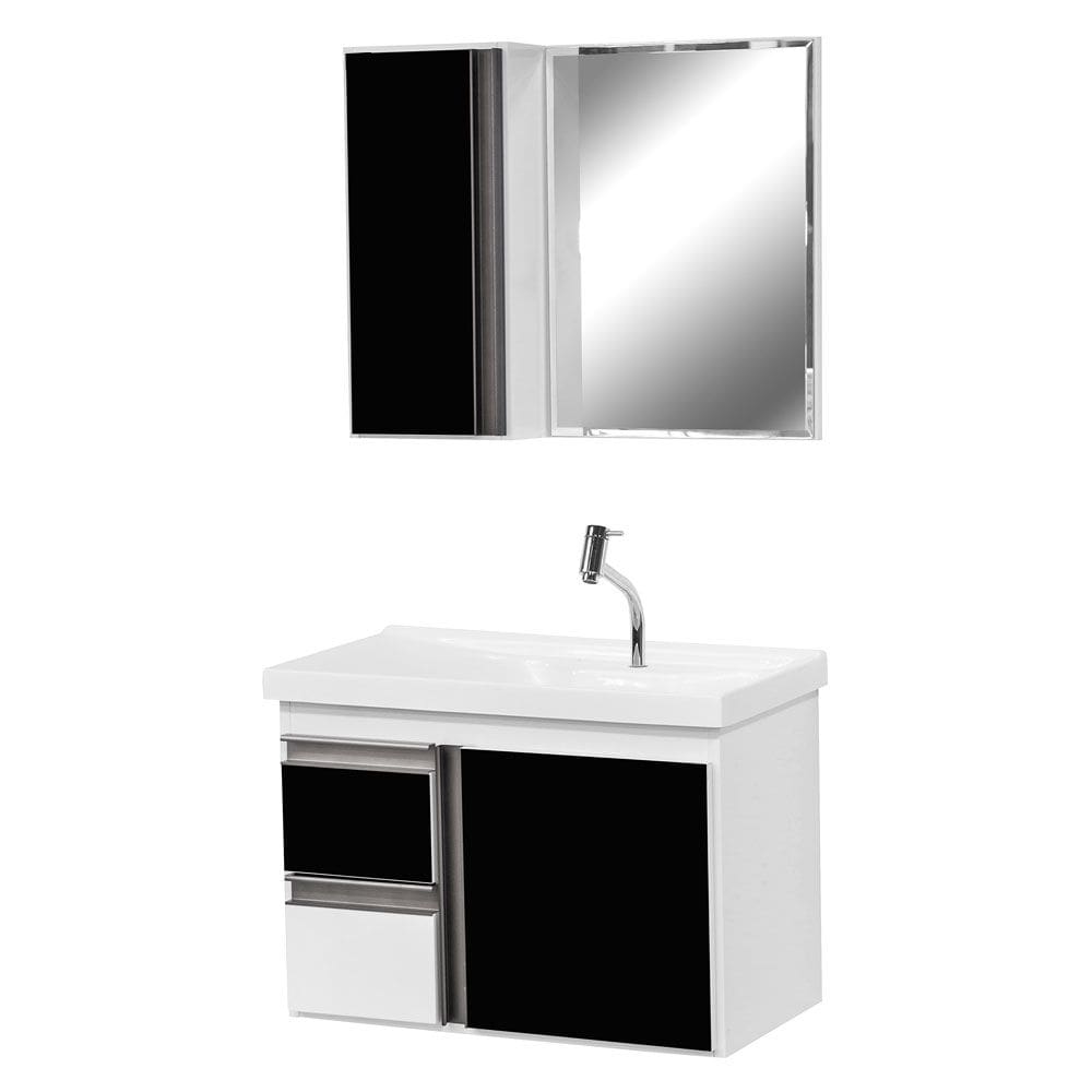 Gabinete de Banheiro com Espelheira Kit Cuiabá 60cm