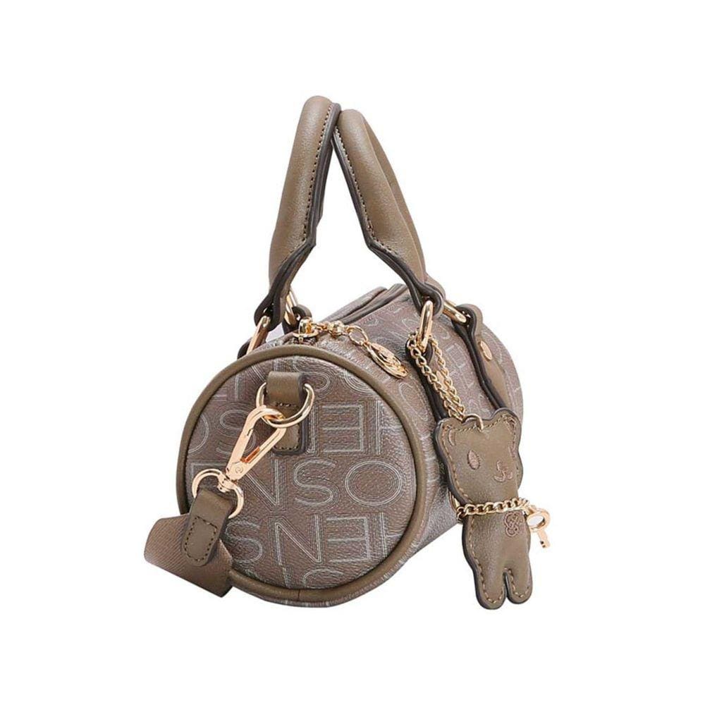 Bolsa Feminina Basic Monograma Mão 3483835 Natural