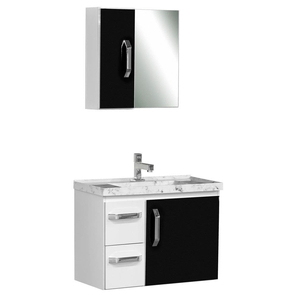 Gabinete de Banheiro com Espelheira Kit Palmas 60cm