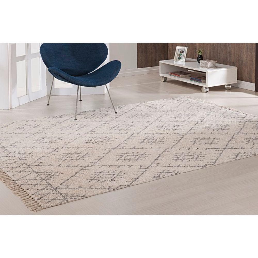 Tapete Bannu 150x200 Unico/Cinza
